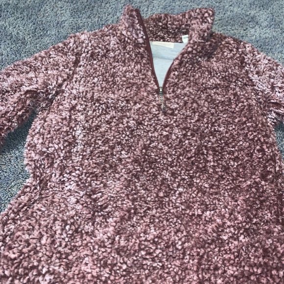 Weatherproof fuzzy pink quarterzip sherpa jacket - Picture 7 of 9